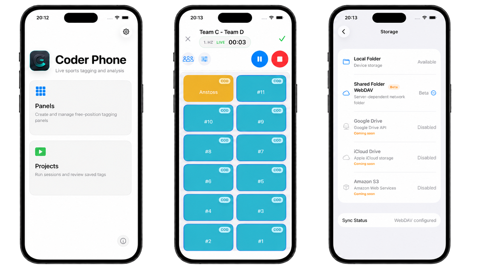 Coder Phone App auf einem iPhone