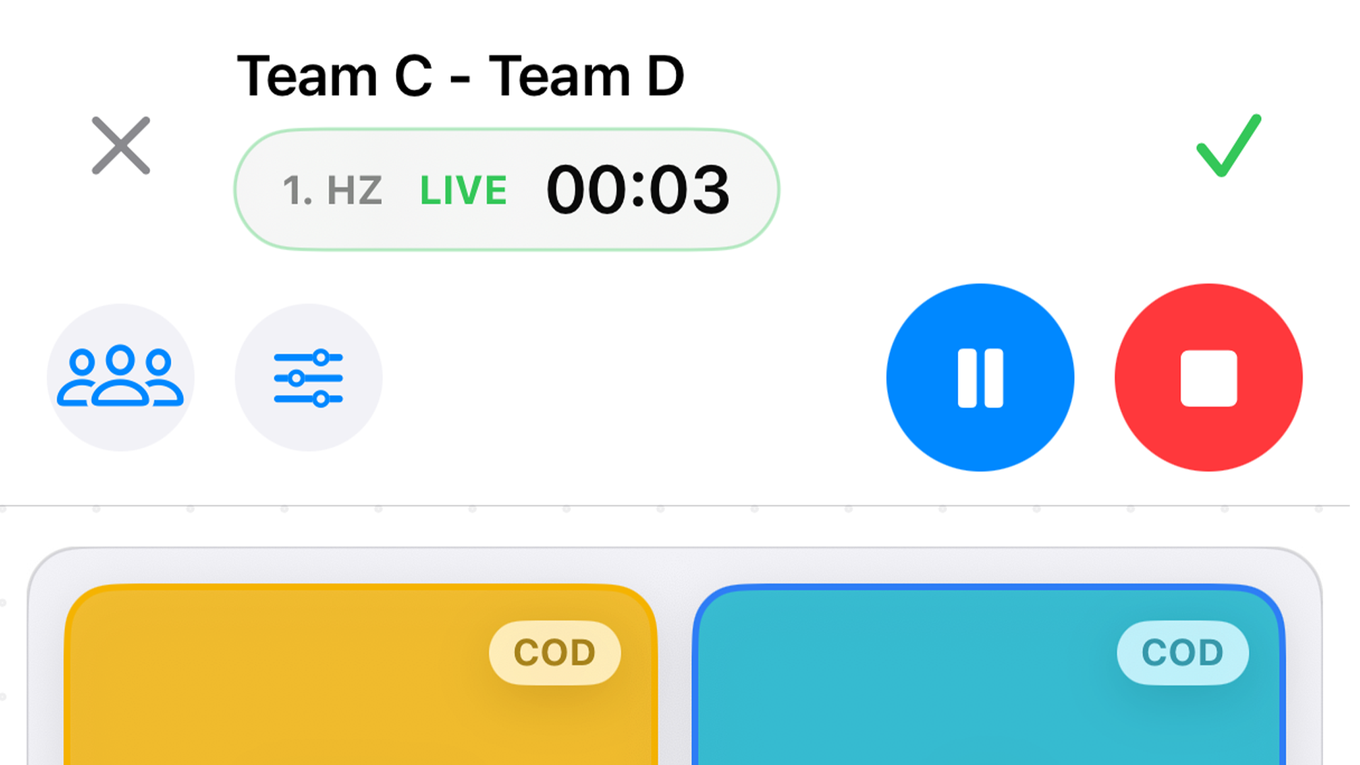 Live Tagging Ansicht in Coder Phone
